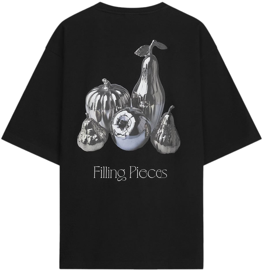 Filling Pieces T-shirt Boxy Chrome Fruit Black Zwart