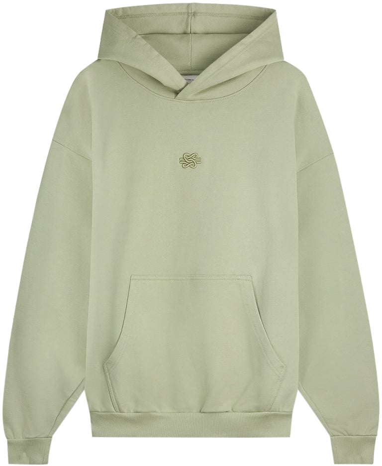 Filling Pieces Hoodie Boxy Embroidered Tea Bruin