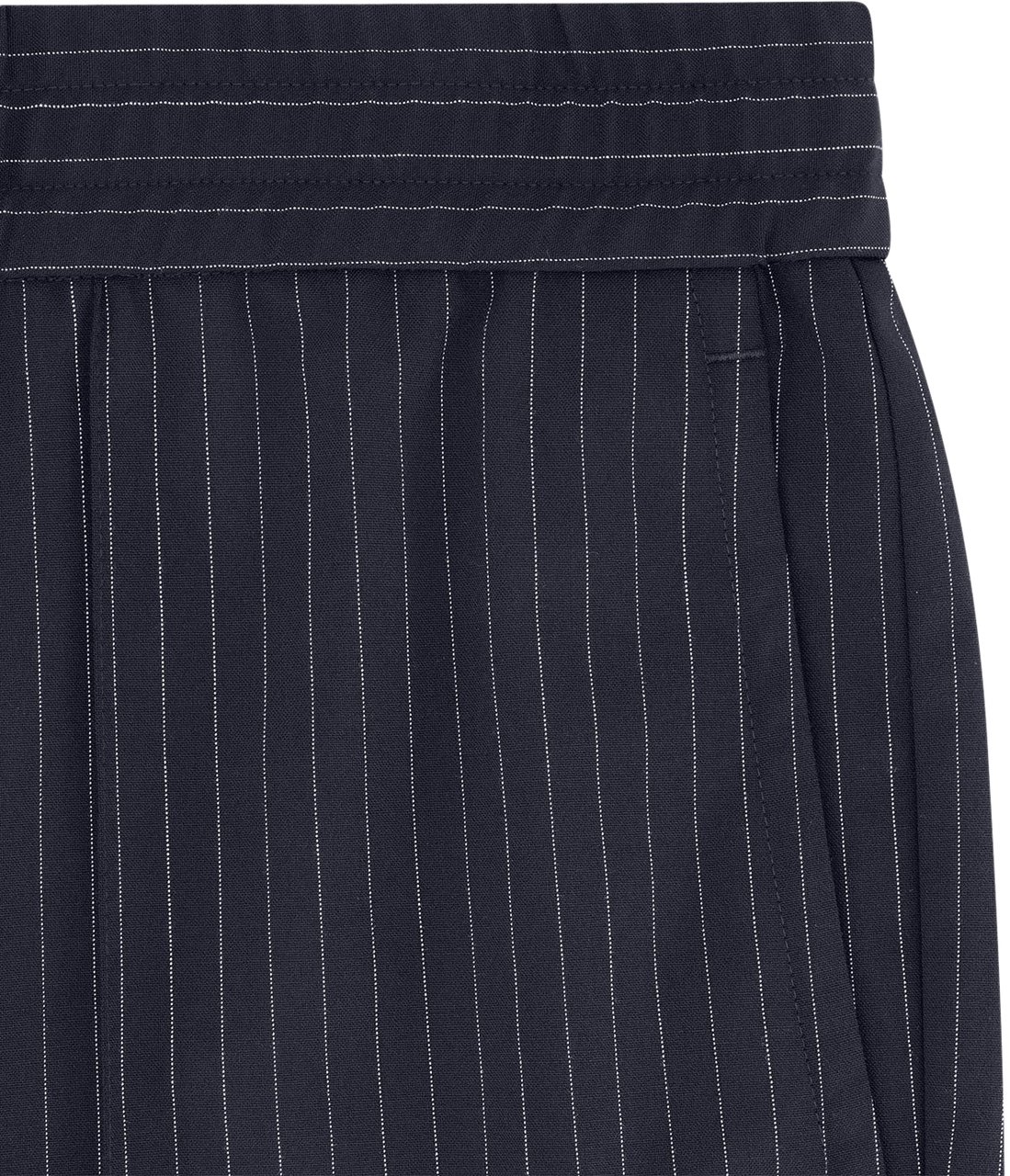 Filling Pieces Coach Pants Pinstripe Maritime Blue Blauw