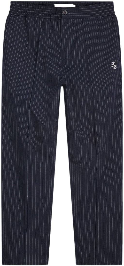 Filling Pieces Coach Pants Pinstripe Maritime Blue Blauw