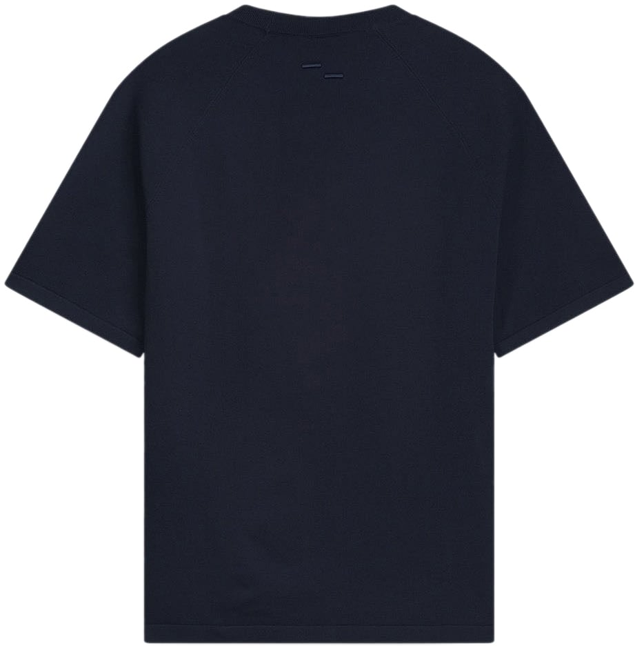 Filling Pieces Knit T-shirt Raglan Navy Blauw