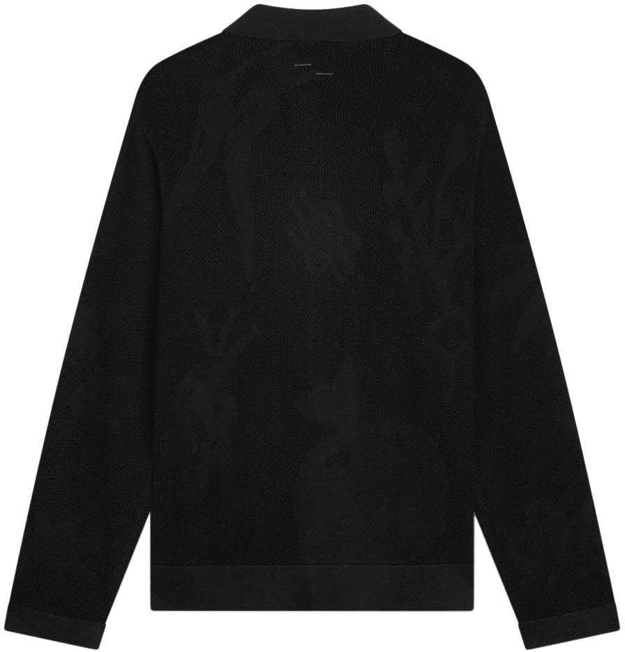 Filling Pieces Knit Longsleeve Breaking Bread Black Zwart