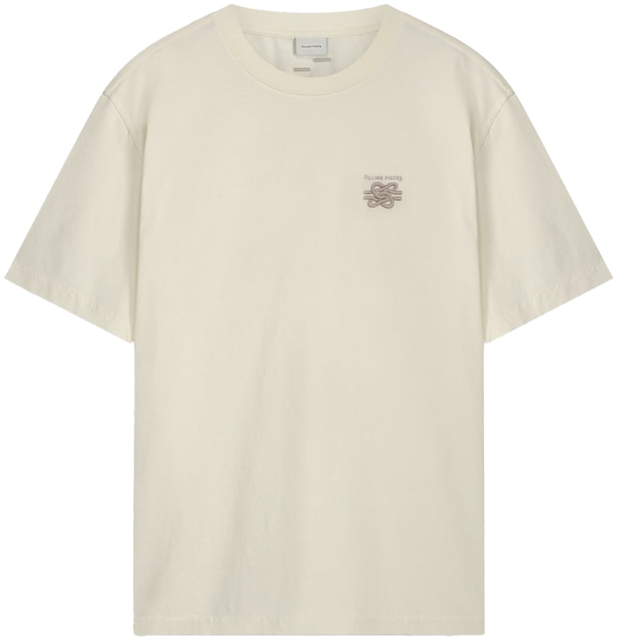 Filling Pieces T-shirt Embroidered Knot Antique White Wit