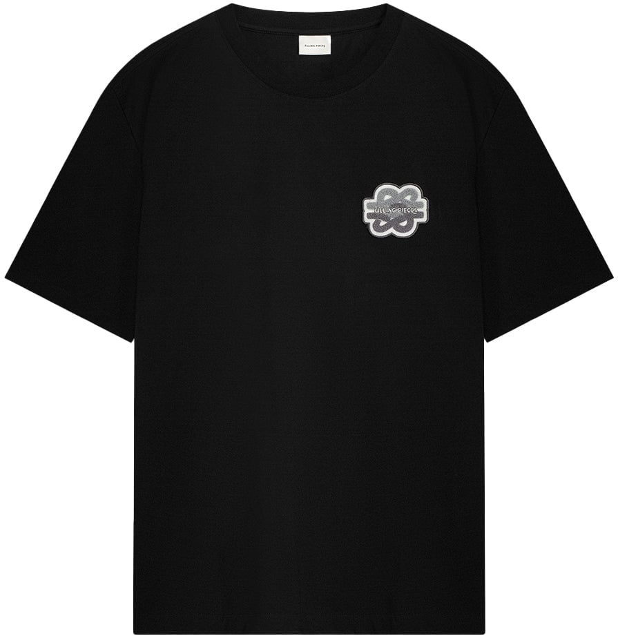 Filling Pieces T-shirt Gowtu Tonal Black Zwart