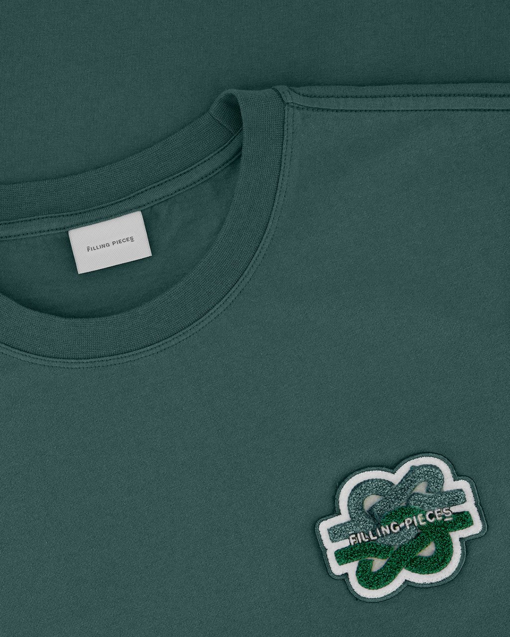 Filling Pieces T-shirt Gowtu Tonal Pine Groen