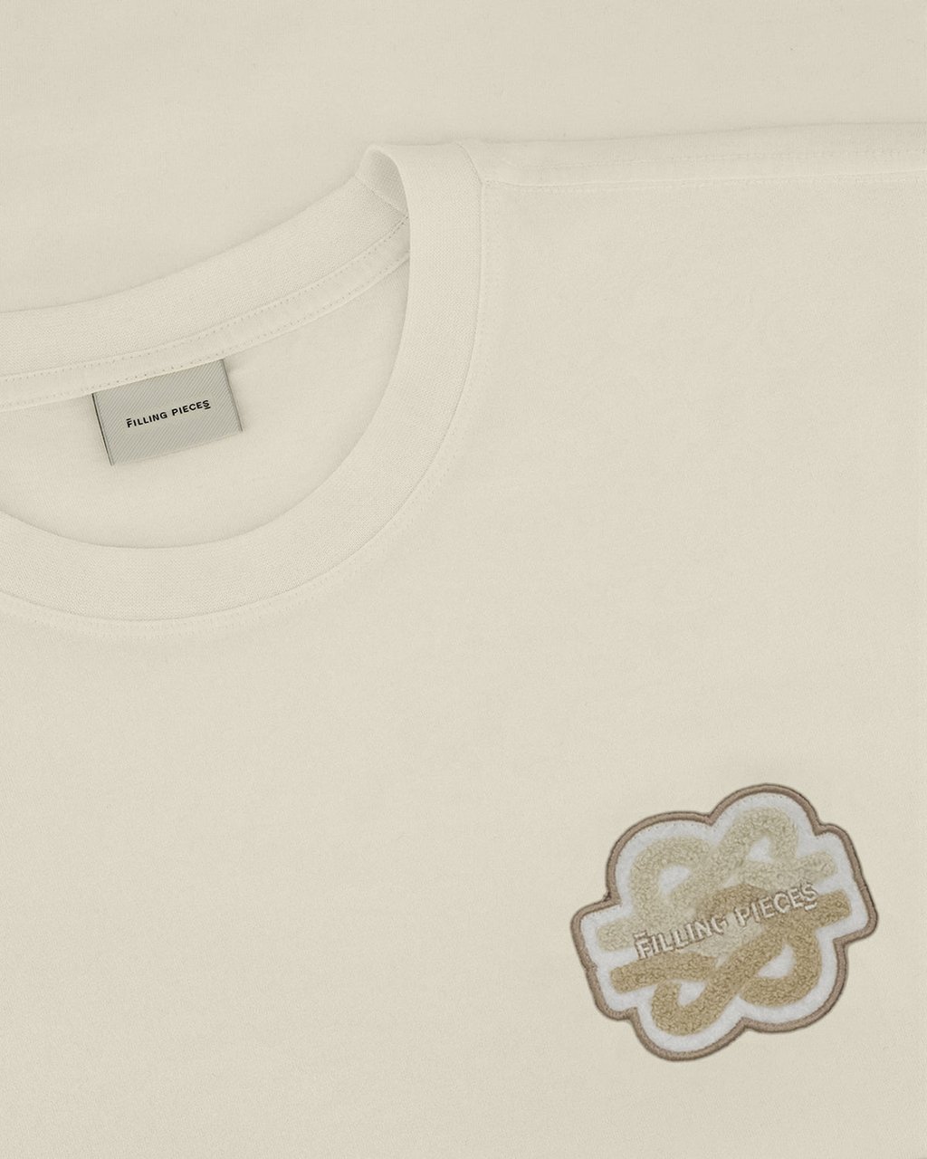 Filling Pieces T-shirt Gowtu Tonal Antique White Wit