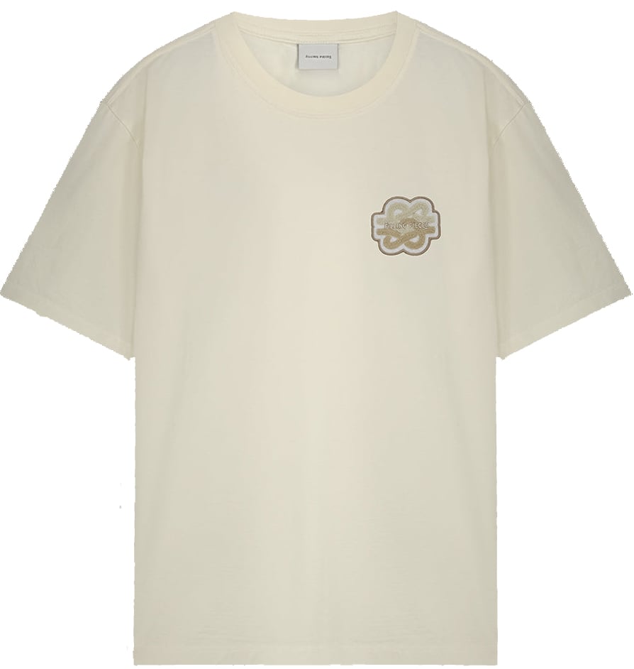 Filling Pieces T-shirt Gowtu Tonal Antique White Wit