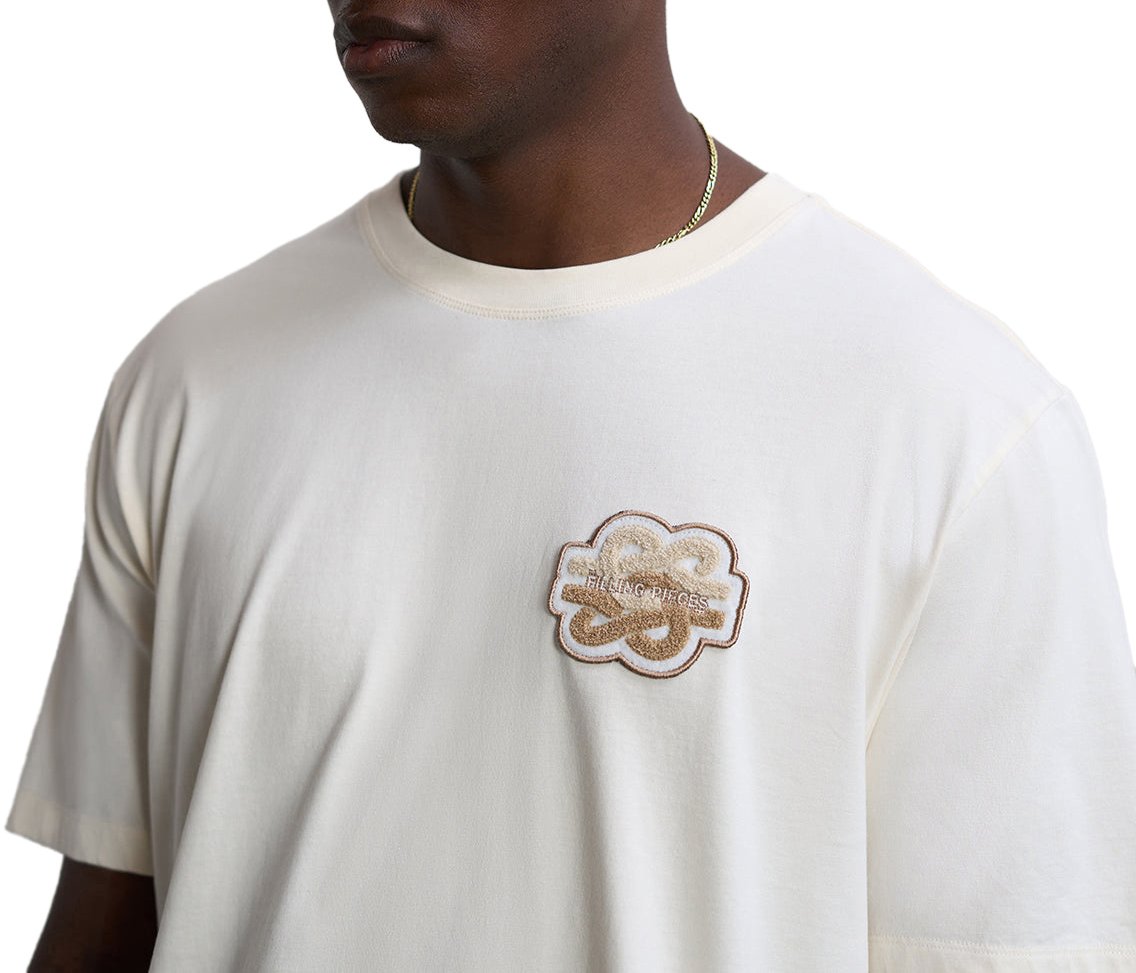 Filling Pieces T-shirt Gowtu Tonal Antique White Wit