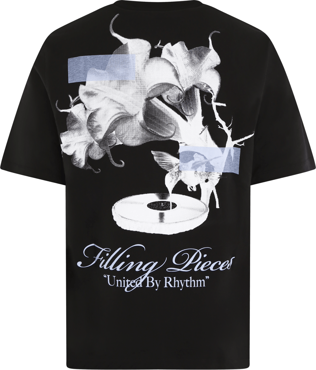 Filling Pieces Heren Grammophone T-Shirt Zwart Zwart
