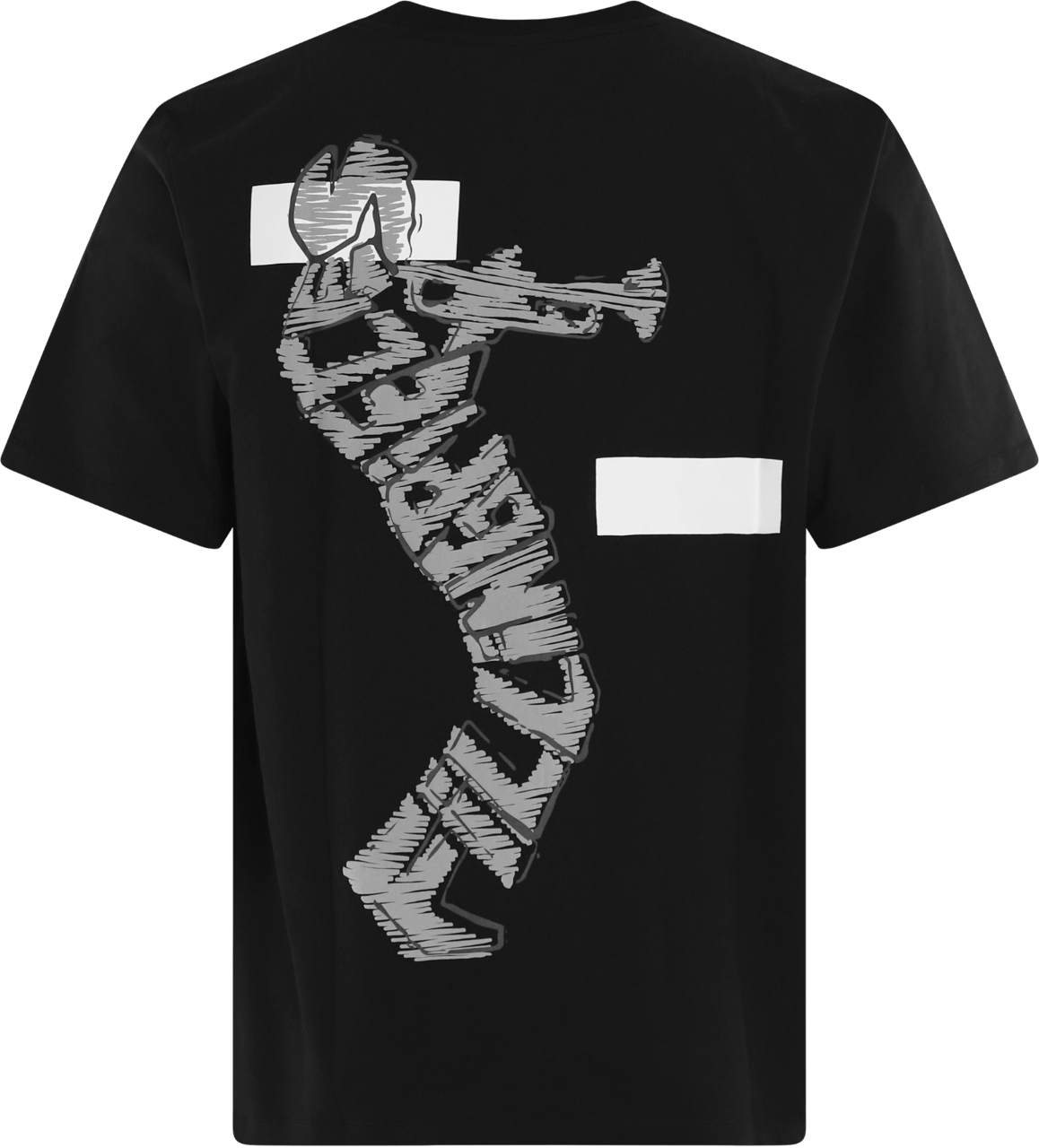 Filling Pieces Heren Trumpeteer T-Shirt Zwart Zwart