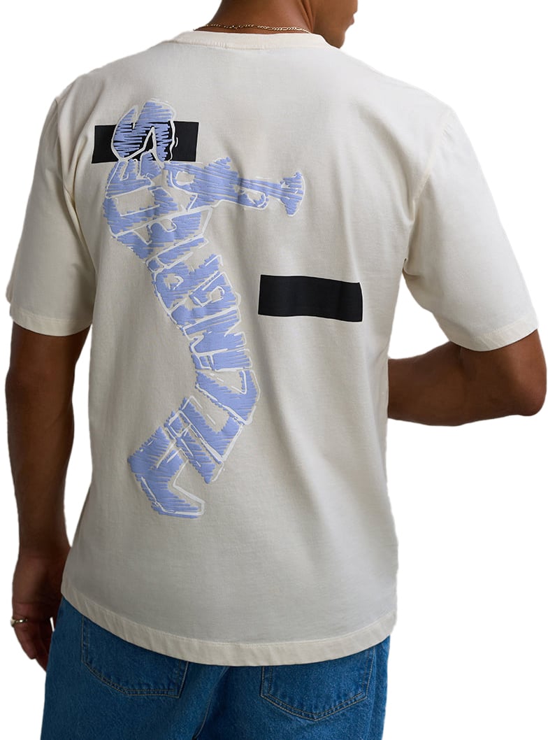 Filling Pieces T-shirt Trumpeteer Antique White Wit