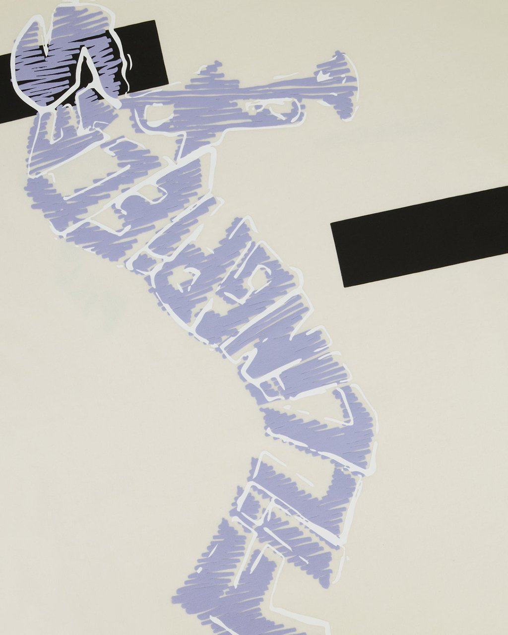 Filling Pieces T-shirt Trumpeteer Antique White Wit