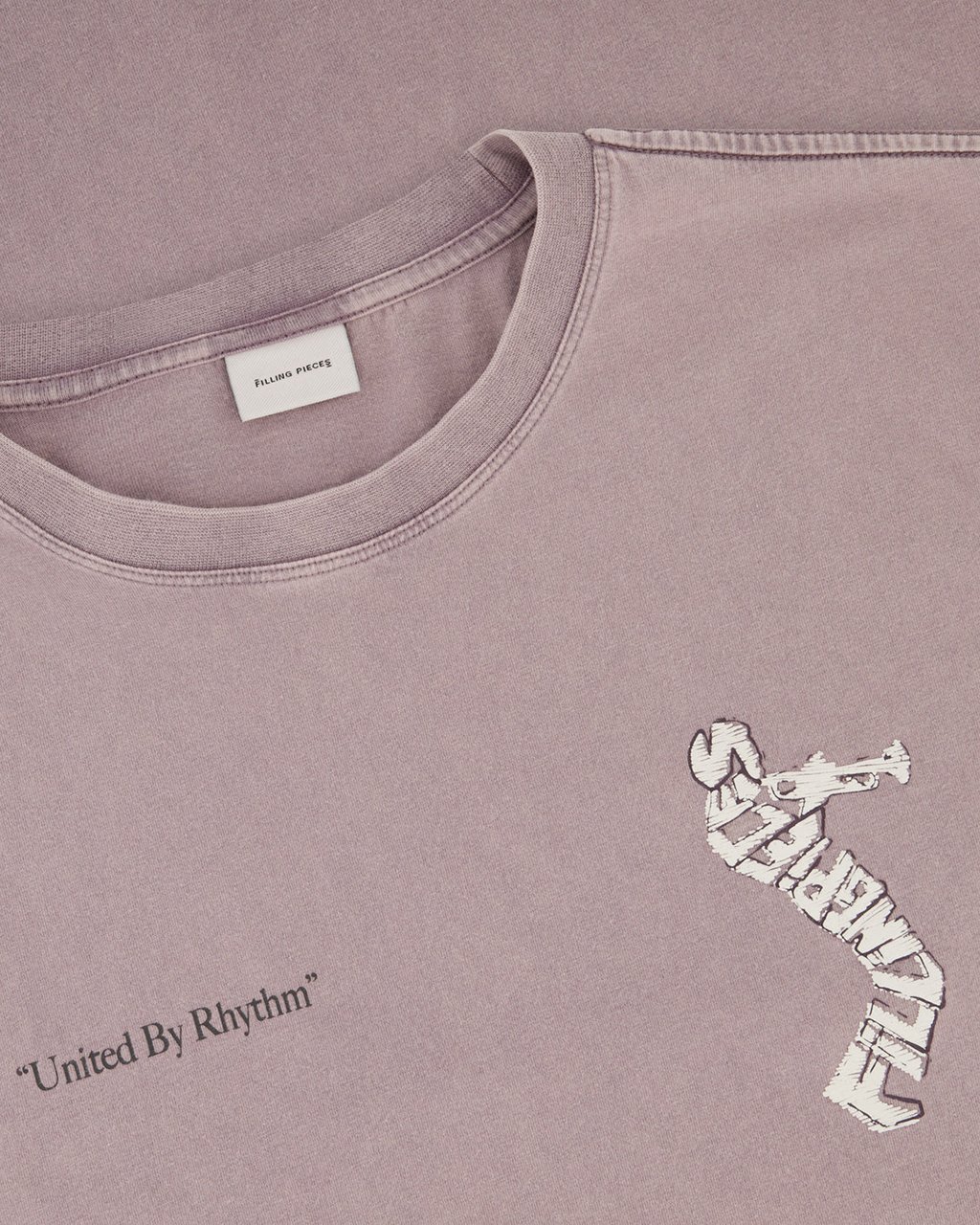 Filling Pieces T-shirt Trumpeteer Vintage Moonscape Grijs