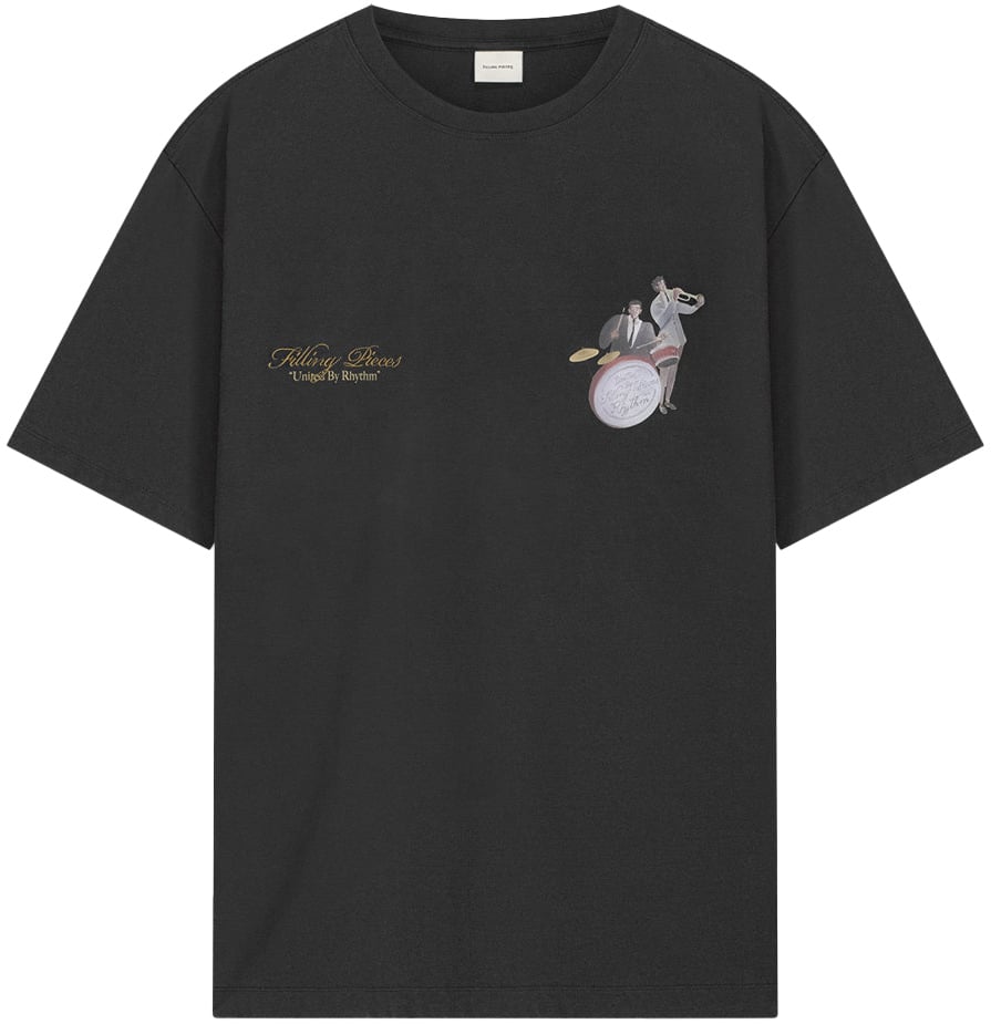 Filling Pieces T-shirt Band Vintage Black Zwart