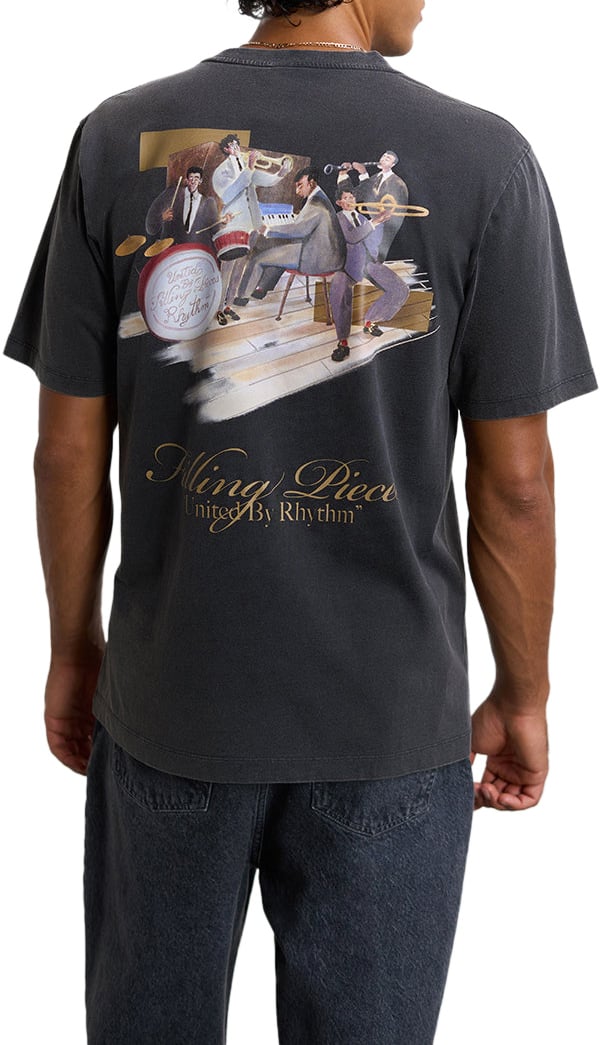 Filling Pieces T-shirt Band Vintage Black Zwart