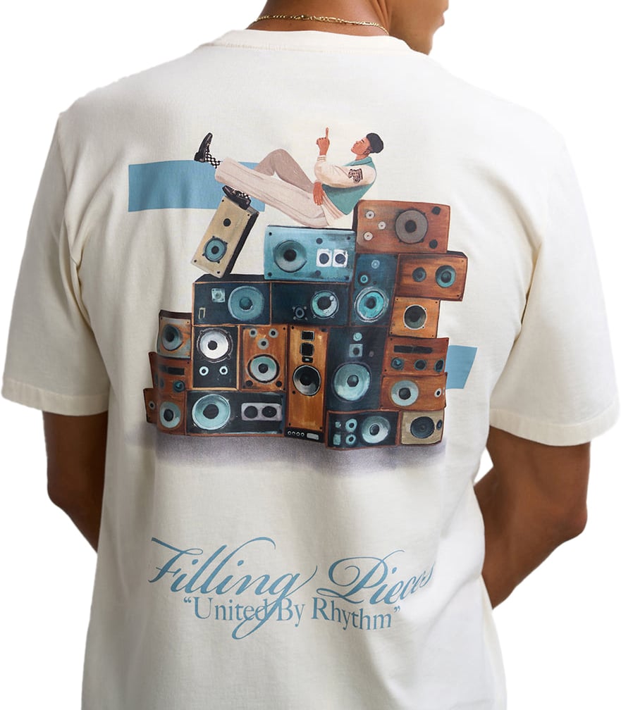 Filling Pieces T-shirt Speaker Wall Antique White Wit