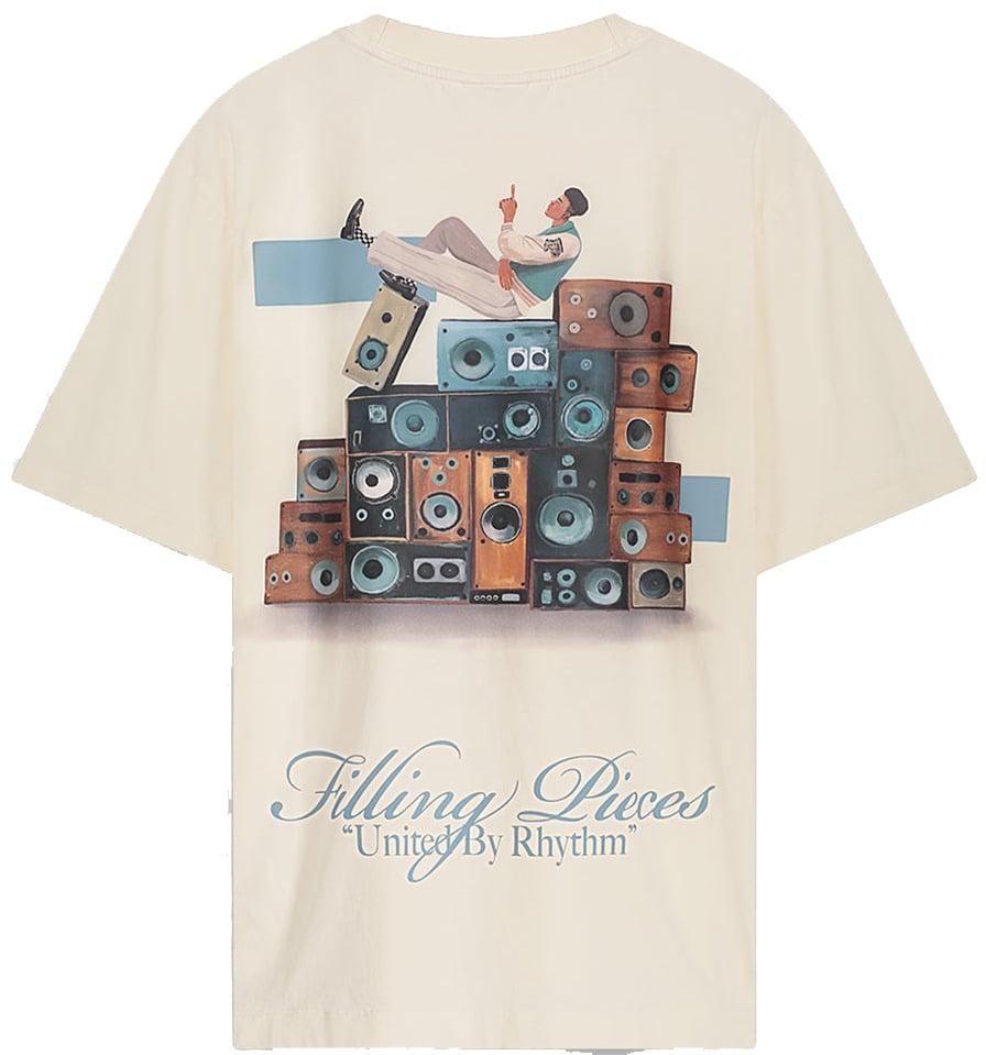 Filling Pieces T-shirt Speaker Wall Antique White Wit