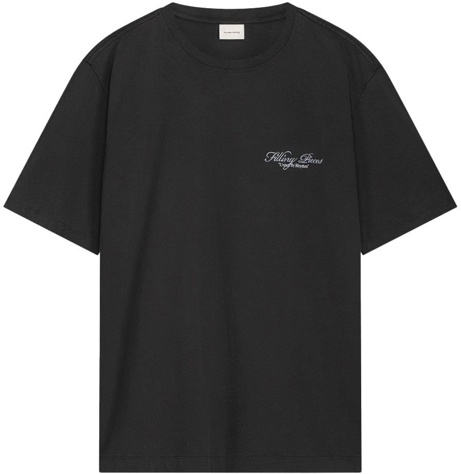 Filling Pieces T-shirt Vinyl Vintage Black Zwart