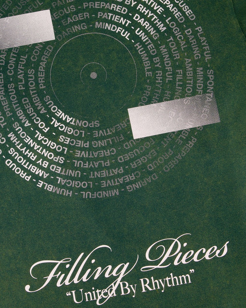 Filling Pieces T-shirt Vinyl Vintage Pine Groen