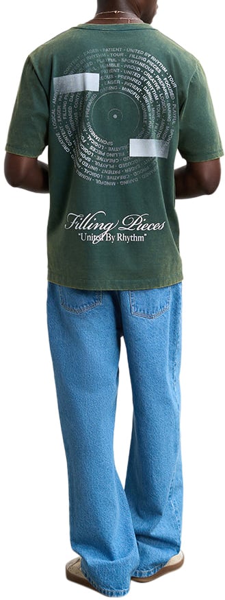 Filling Pieces T-shirt Vinyl Vintage Pine Groen