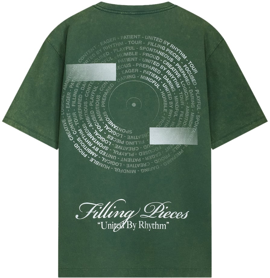 Filling Pieces T-shirt Vinyl Vintage Pine Groen