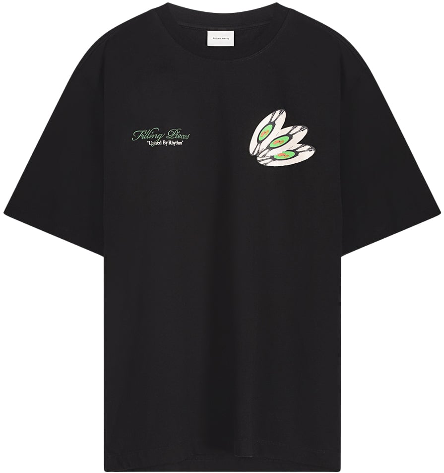 Filling Pieces T-shirt DJ Black Zwart