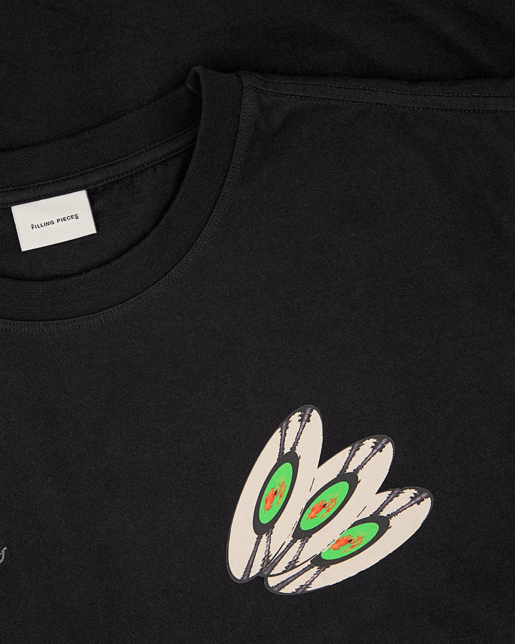 Filling Pieces T-shirt DJ Black Zwart
