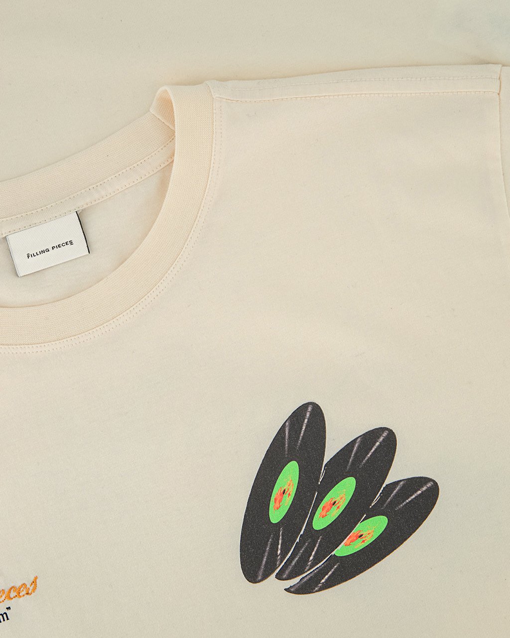 Filling Pieces T-shirt DJ Antique White Wit