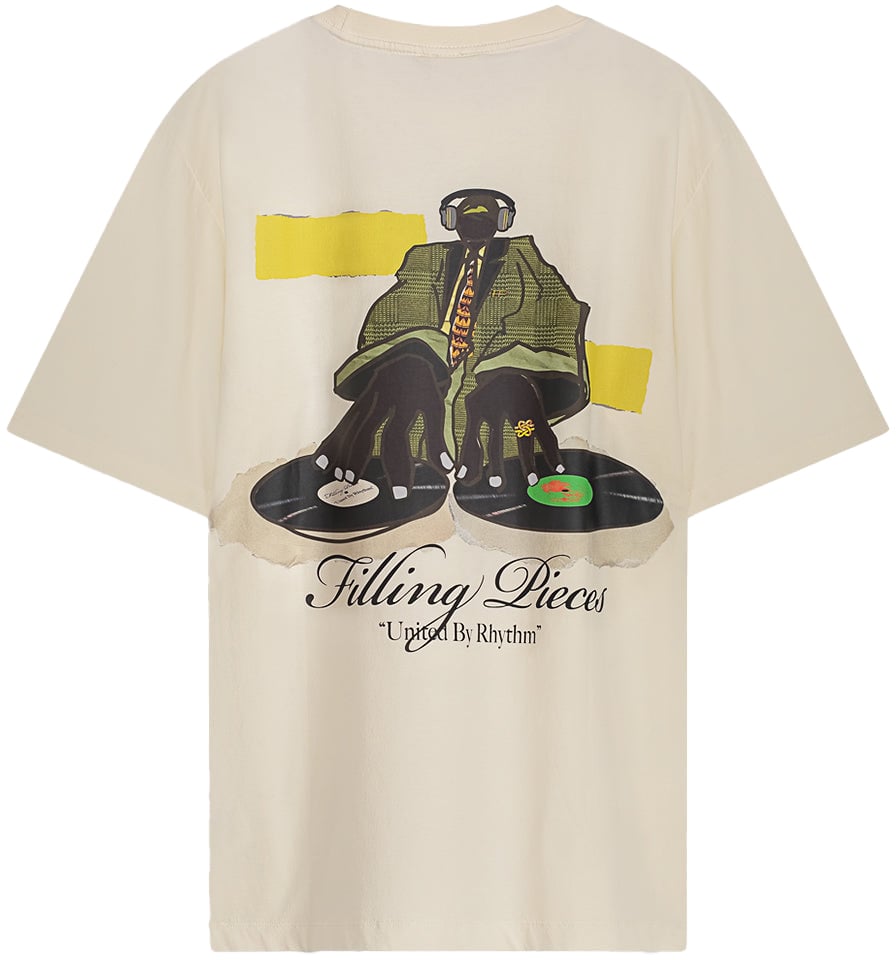 Filling Pieces T-shirt DJ Antique White Wit
