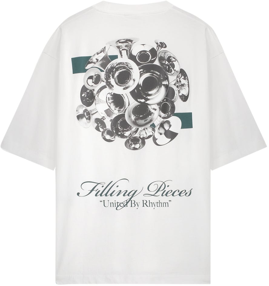 Filling Pieces T-shirt Boxy Bouquet White Wit