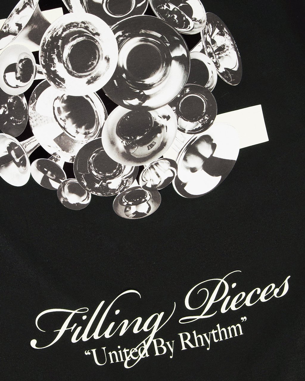 Filling Pieces T-shirt Boxy Bouquet Black Zwart