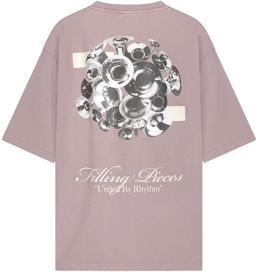 Filling Pieces T-shirt Boxy Bouquet Vintage Moonscape Grijs