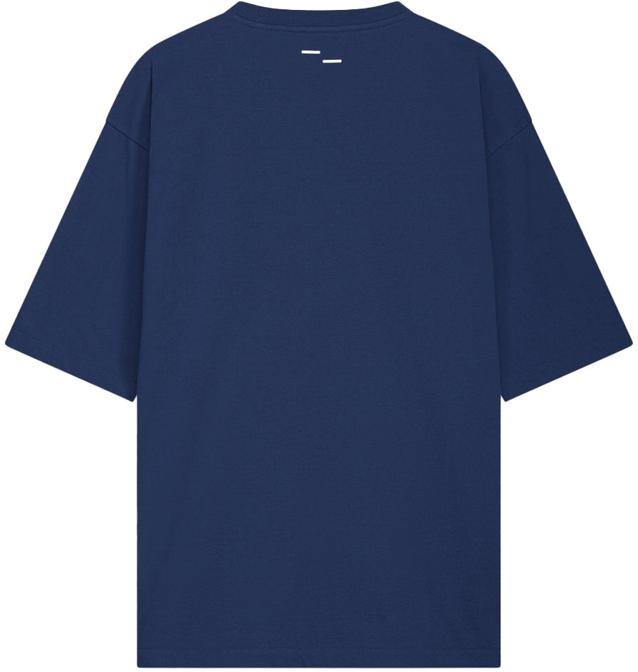 Filling Pieces T-shirt Boxy Navy Blauw
