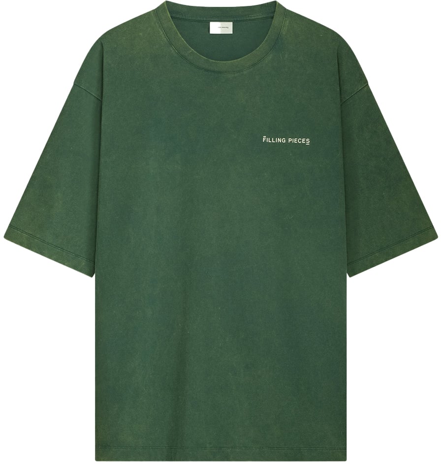 Filling Pieces T-shirt Boxy Vintage Pine Groen