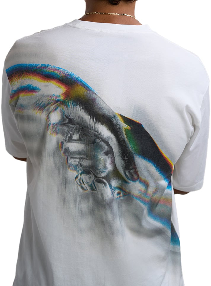 Filling Pieces T-shirt Boxy Handshake Rhythm White Wit