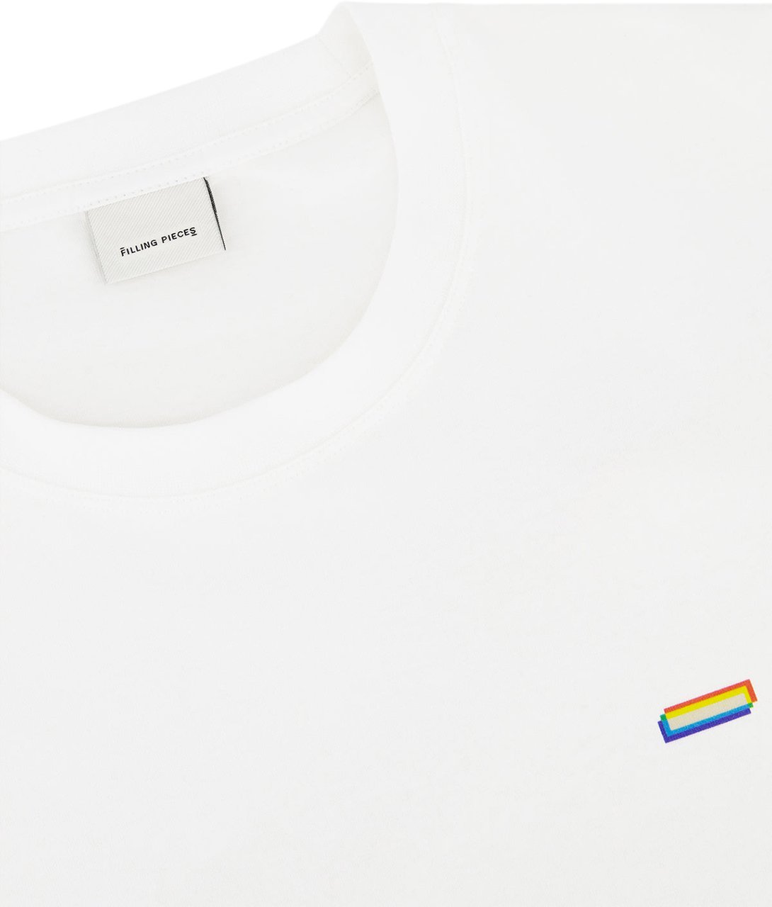 Filling Pieces T-shirt Boxy Handshake Rhythm White Wit