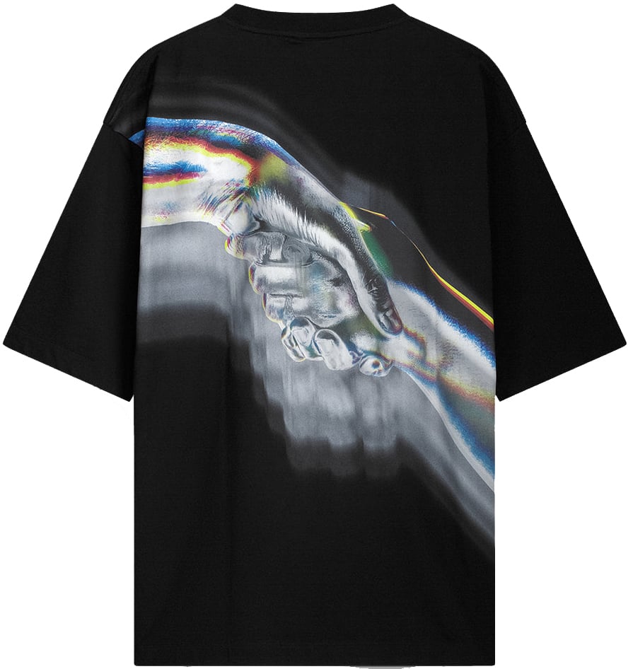 Filling Pieces T-shirt Boxy Handshake Rhythm Black Zwart