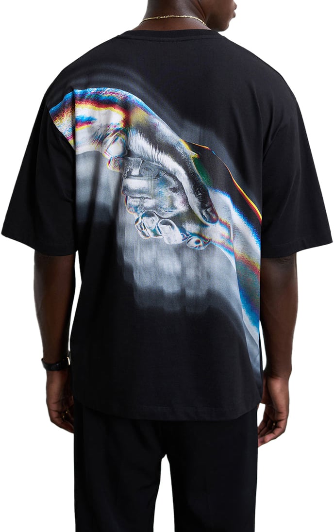 Filling Pieces T-shirt Boxy Handshake Rhythm Black Zwart