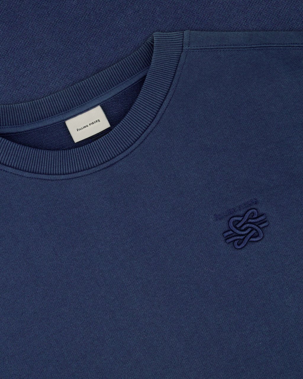 Filling Pieces Sweatshirt Embroidered Knot Navy Blauw