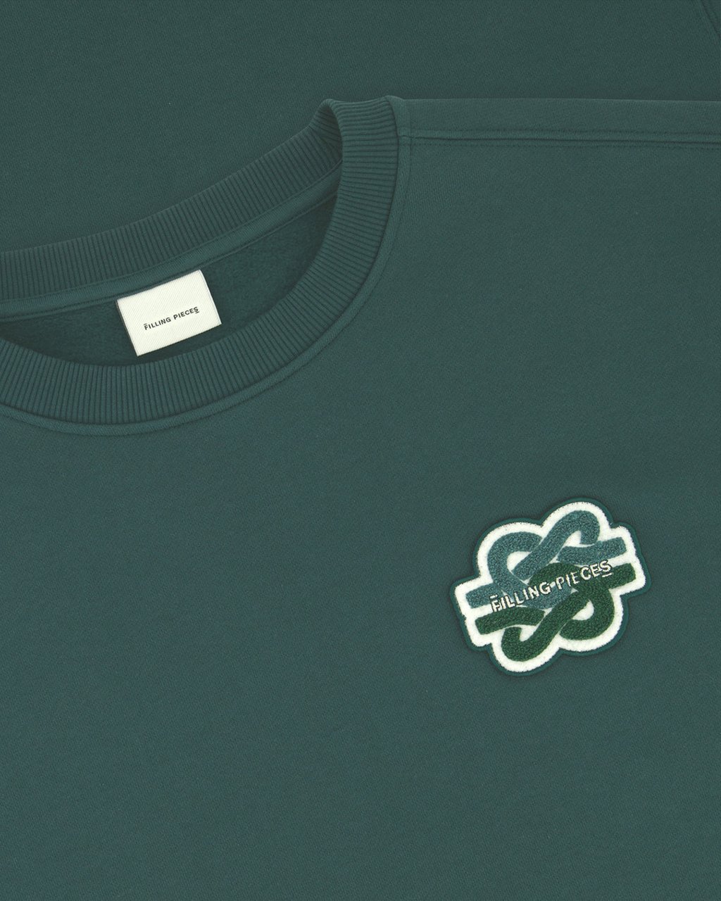 Filling Pieces Sweatshirt Gowtu Tonal Pine Groen