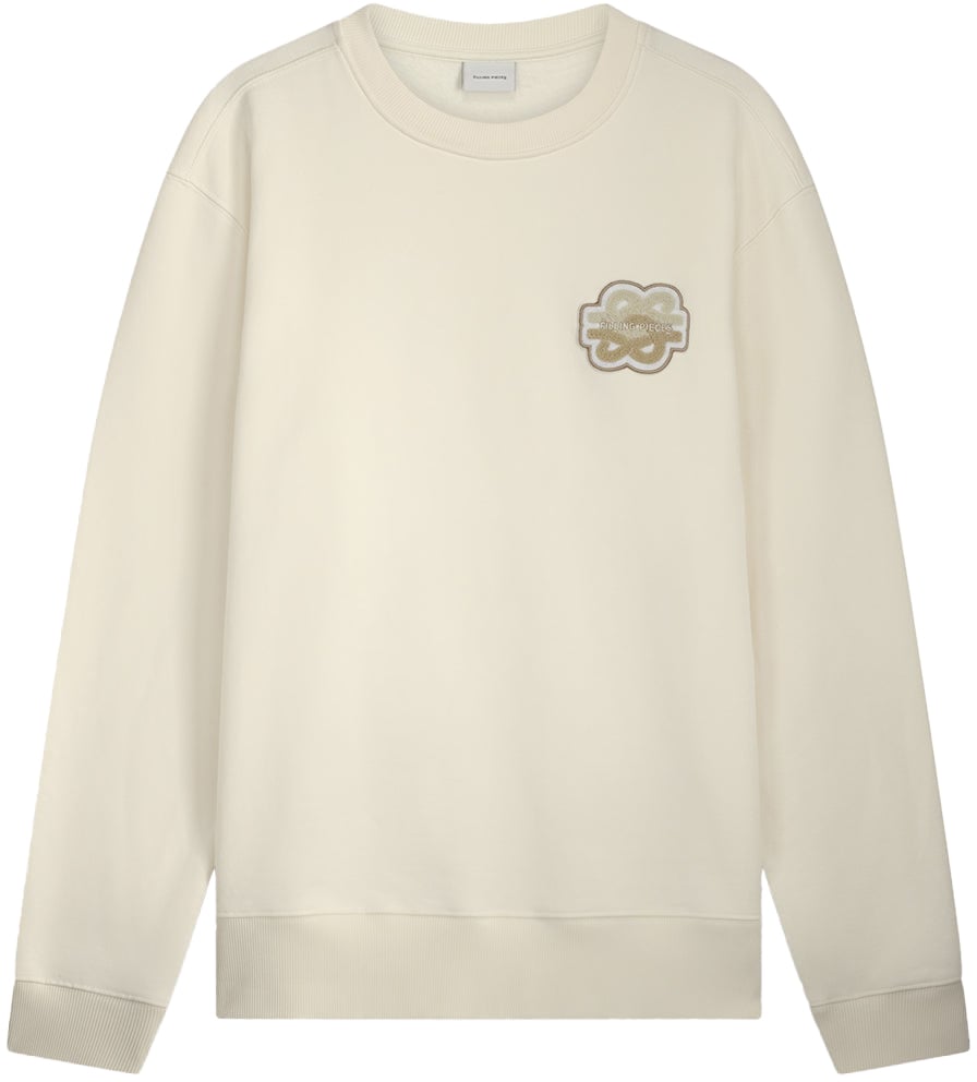 Filling Pieces Sweatshirt Gowtu Tonal Antique White Wit
