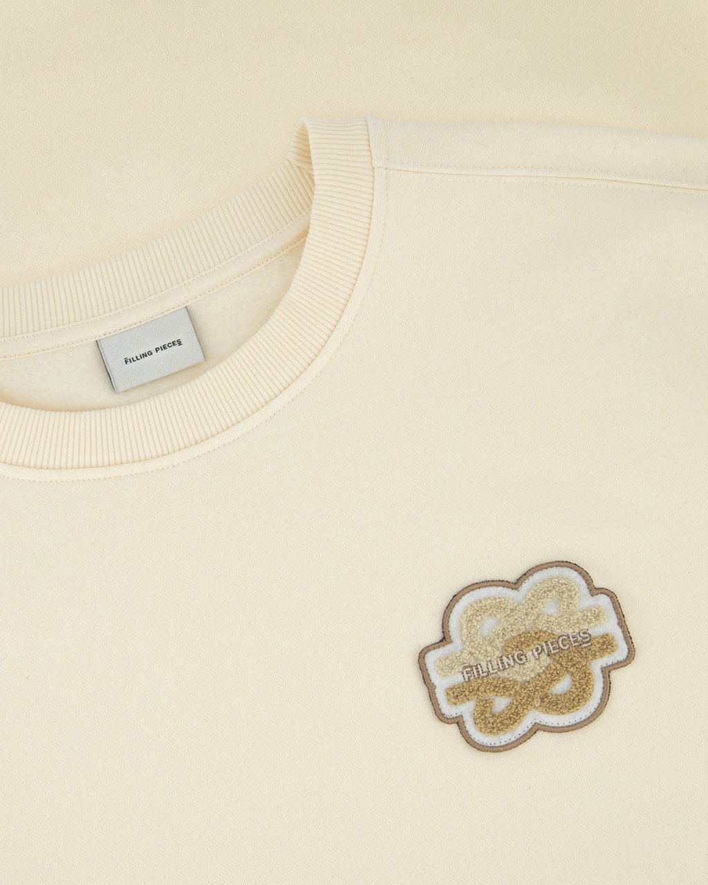 Filling Pieces Sweatshirt Gowtu Tonal Antique White Wit