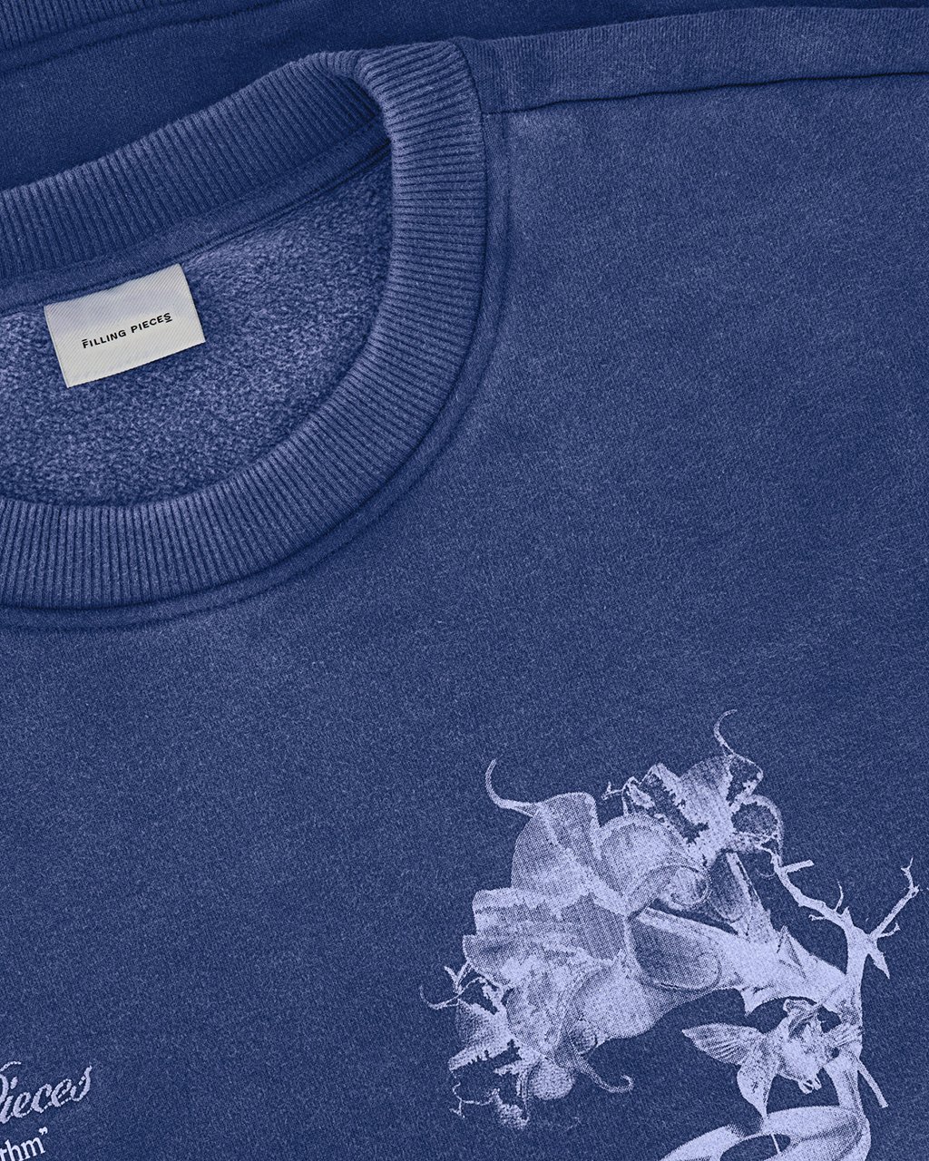 Filling Pieces Sweatshirt Gramophone Vintage Blue Blauw