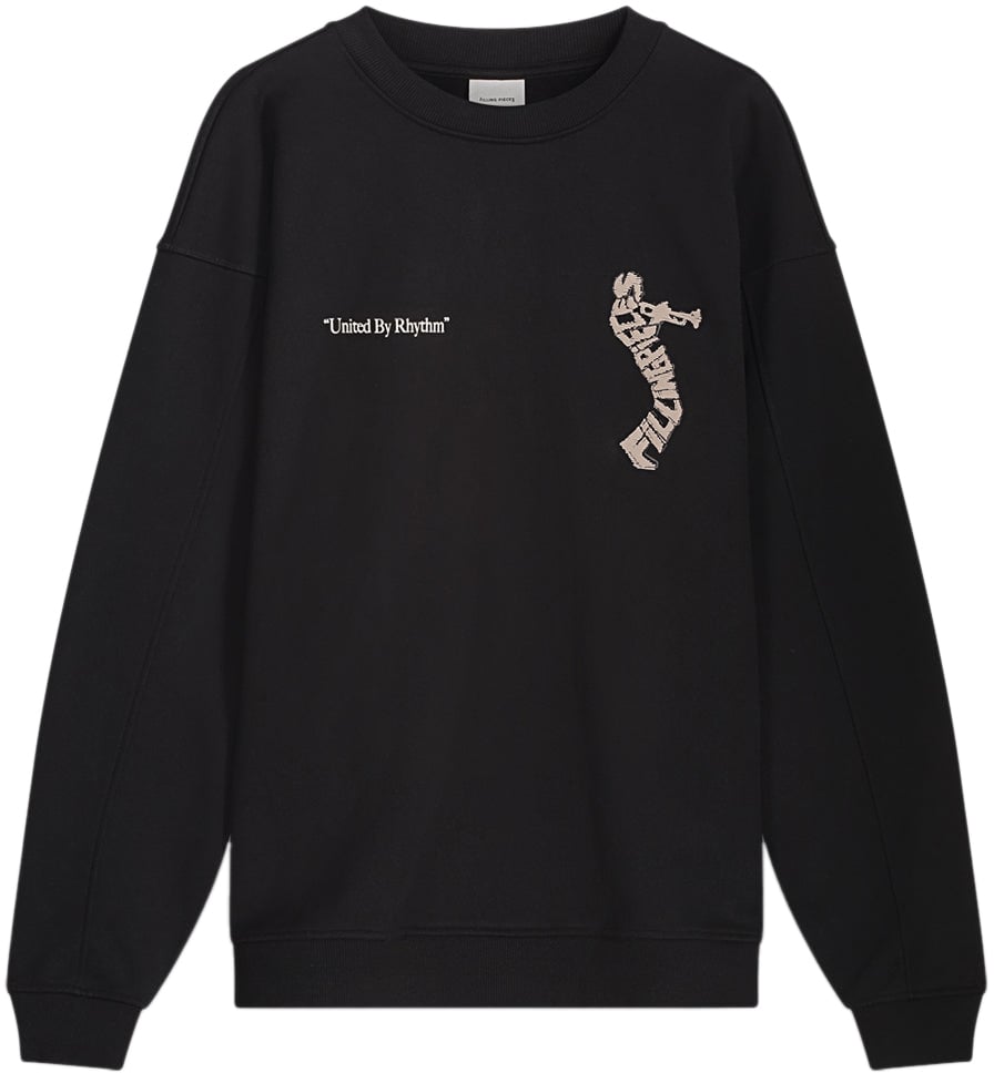 Filling Pieces Sweatshirt Trumpeteer Black Zwart
