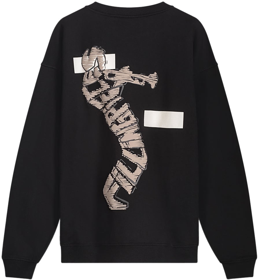 Filling Pieces Sweatshirt Trumpeteer Black Zwart