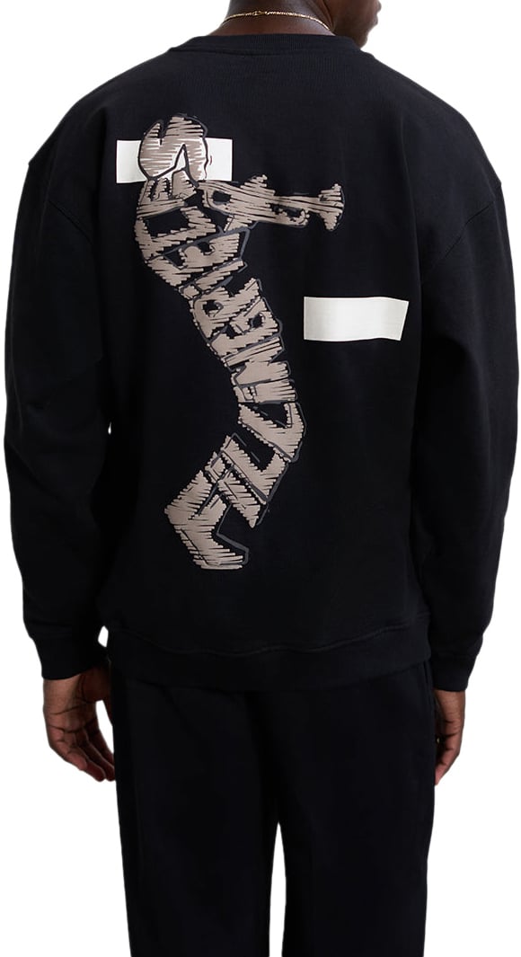 Filling Pieces Sweatshirt Trumpeteer Black Zwart