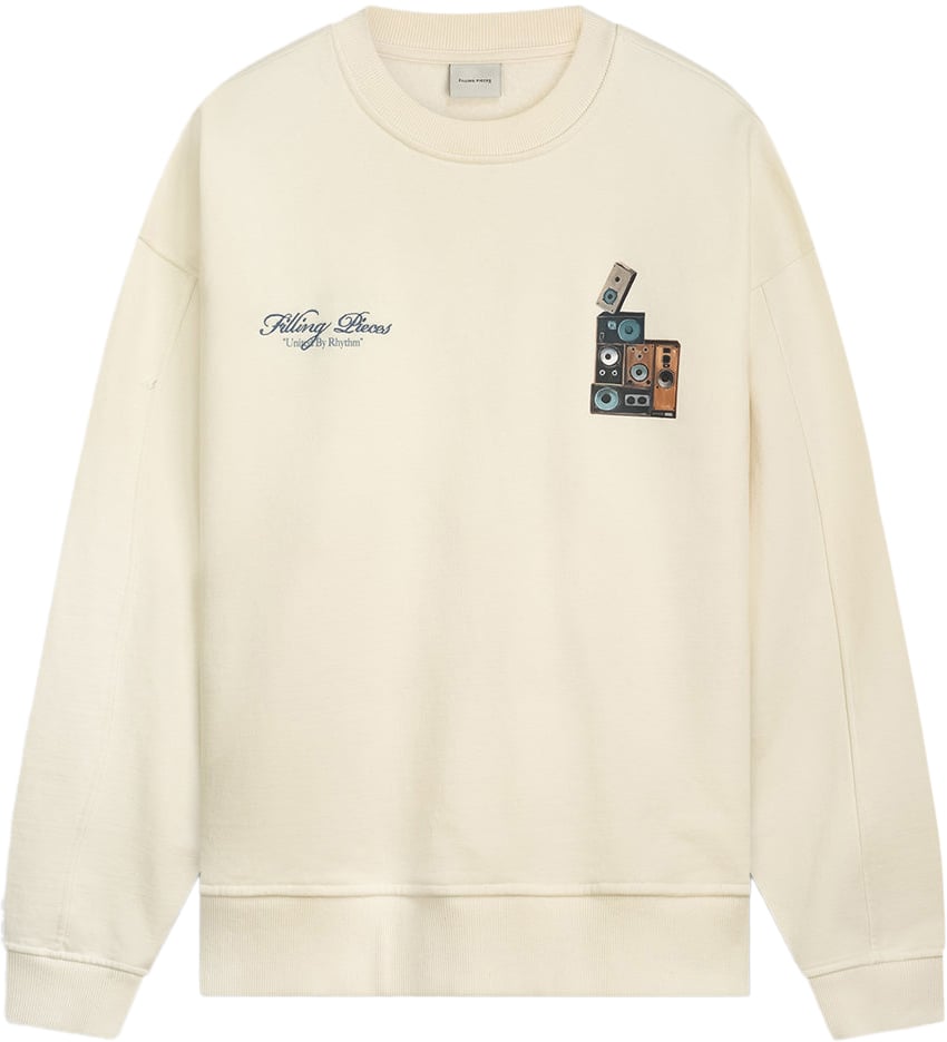 Filling Pieces Sweatshirt Speaker Wall Antique White Wit