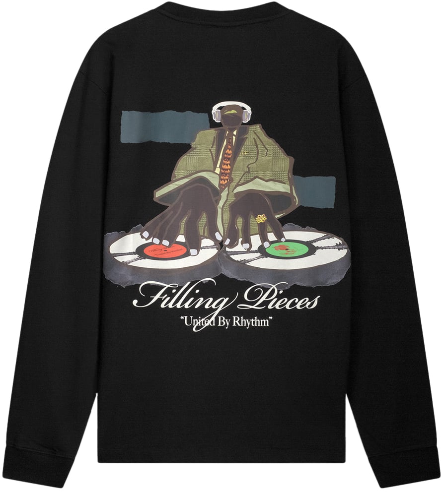 Filling Pieces Longsleeve DJ Black Zwart