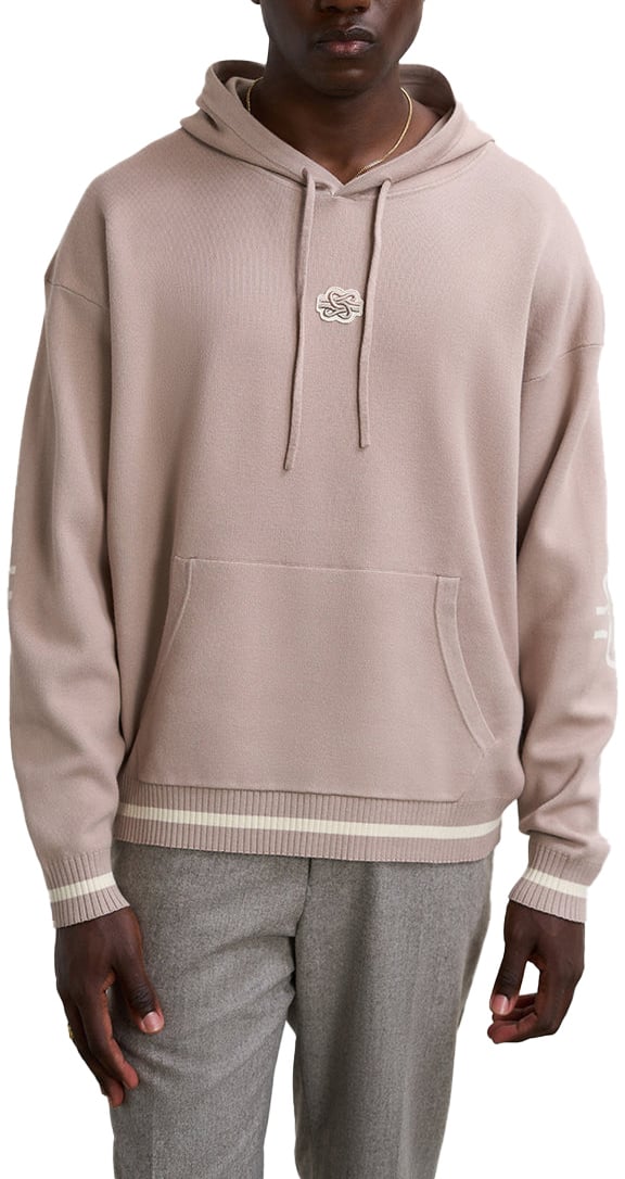 Filling Pieces Knit Hoodie Atmosphere Grijs