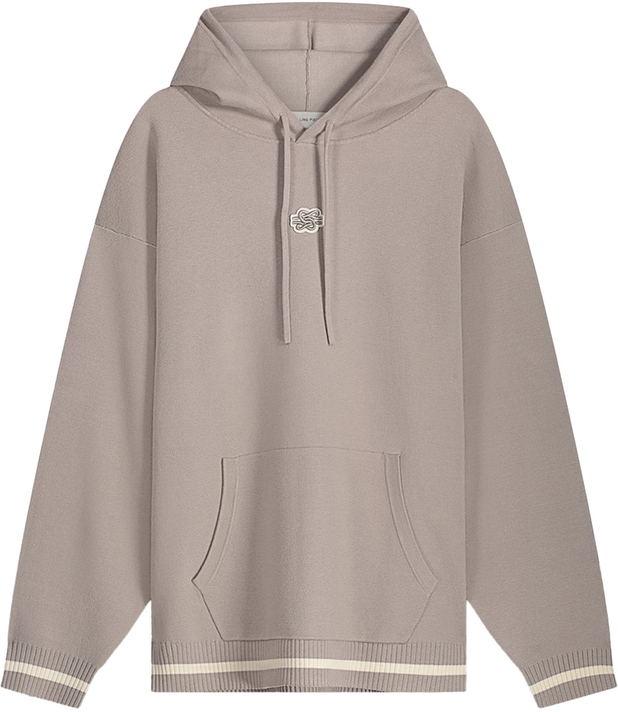 Filling Pieces Knit Hoodie Atmosphere Grijs